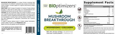 BiOptimizers Mushroom Breakthrough Salted Caramel source label used in the packaging illustration