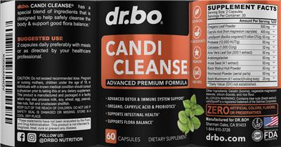 dr.bo Candi Cleanse source label used in the packaging illustration
