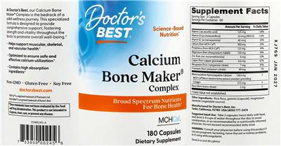 Doctor's Best Calcium Bone Maker Complex product packaging