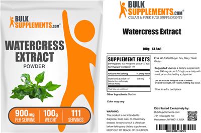 BulkSupplements.com Watercress Extract Powder 900 mg product packaging