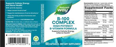 Nature's Way B-100 Complex product packaging
