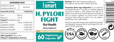 SuperSmart H. Pylori Fight source label used in the packaging illustration