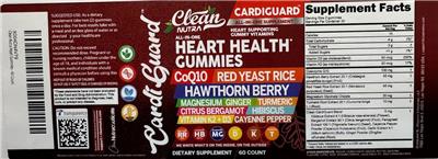 Clean Nutra CardiGuard source label used in the packaging illustration