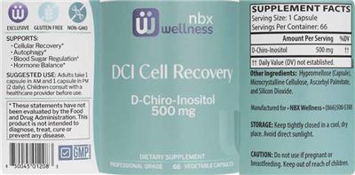 NBX Wellness DCI Cell Recovery product packaging