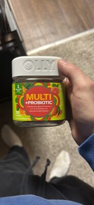 OLLY Multi + Probiotic Tropical Twist source label used in the packaging illustration