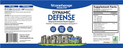 Stonehenge Health Dynamic Defense source label used in the packaging illustration