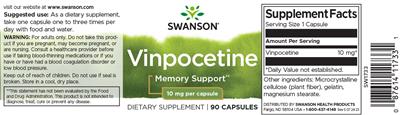 Swanson Vinpocetine 10 mg source label used in the packaging illustration