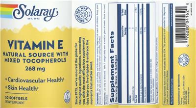 Solaray Vitamin E 268 mg product packaging