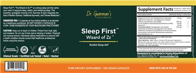 Dr. Gumman’s Integrative Sleep First Wizard of Zz source label used in the packaging illustration