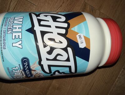 GHOST Whey Protein Cinnabon source label used in the packaging illustration