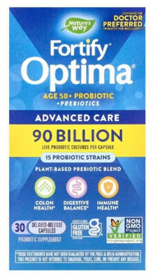 Nature's Way Fortify Optima 50+ Probiotic 90 Billion product packaging
