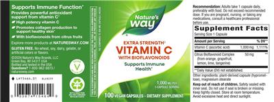 Nature's Way Vitamin C with Bioflavonoids 1000 mg product packaging