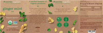 Nutrilite Organics Ginger Mint Tea source label used in the packaging illustration