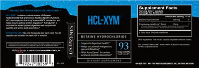 U.S. Enzymes HCL-XYM source label used in the packaging illustration
