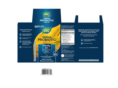 Nature's Way Fortify 50+ Optima Probiotic 50 Billion product packaging