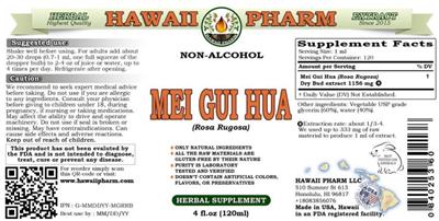 Hawaii Pharm Mei Gui Hua Non-Alcohol product packaging