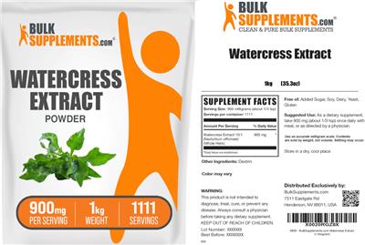 BulkSupplements.com Watercress Extract Powder 900 mg product packaging