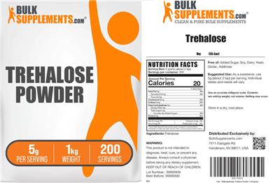 BulkSupplements.com Trehalose product packaging