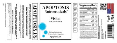 APOPTOSIS Nutraceuticals Vision source label used in the packaging illustration