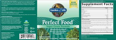 Garden of Life Perfect Food Super Green Formula product packaging