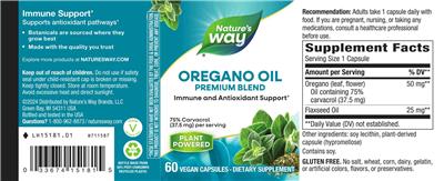 Nature's Way Oregano Oil product packaging