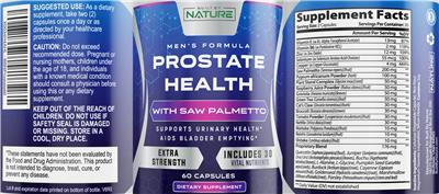 Built By Nature Prostate Health Extra Strength source label used in the packaging illustration