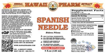 Hawaii Pharm Spanish Needle product packaging