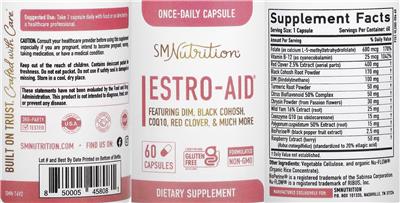 SMNutrition Estro-Aid source label used in the packaging illustration