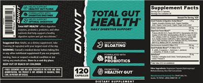 Onnit Total Gut Health source label used in the packaging illustration