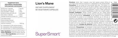 SuperSmart Lion's Mane product packaging