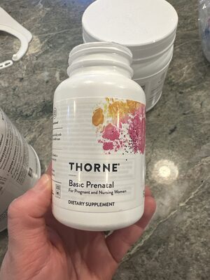 Thorne Basic Prenatal source label used in the packaging illustration