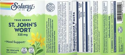 Solaray St. John's Wort 325 mg product packaging
