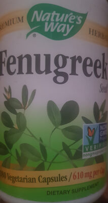 Nature's Way Fenugreek Seed 1130 mg product packaging