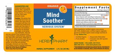 Herb Pharm Mind Soother Orange product packaging