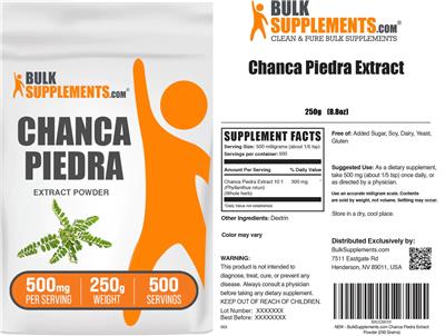 BulkSupplements.com Chanca Piedra Extract Powder 500 mg product packaging