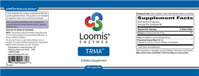 Loomis Enzymes TRMA source label used in the packaging illustration