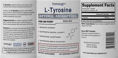 SuperiorLabs L-Tyrosine product packaging