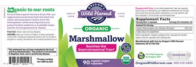 Oregon's Wild Harvest Organic Marshmallow source label used in the packaging illustration