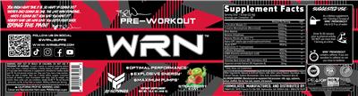 FINAFLEX WRN Pre-Workout Strawberry Kiwi source label used in the packaging illustration