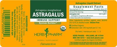 Herb Pharm Astragalus product packaging