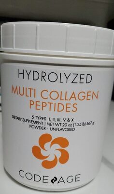 Codeage Multi Collagen Peptides Chocolate Flavor source label used in the packaging illustration