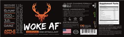 DAS Labs Woke AF Nootropic Preworkout Apple Spice source label used in the packaging illustration