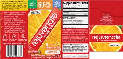 Promino Rejuvenate Muscle Activator Citrus Blast source label used in the packaging illustration