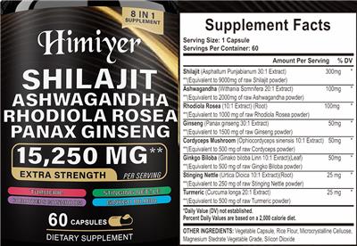 Himiyer Shilajit source label used in the packaging illustration