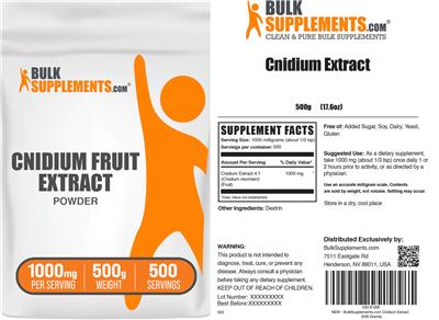 BulkSupplements.com Cnidium Fruit Extract Powder 1000 mg product packaging