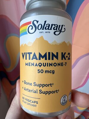 Solaray Vitamin K-2 Menaquinone-7 50 mcg product packaging