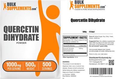 BulkSupplements.com Quercetin Dihydrate Powder 1000 mg product packaging
