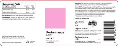 Performance Lab D3 + K2 source label used in the packaging illustration