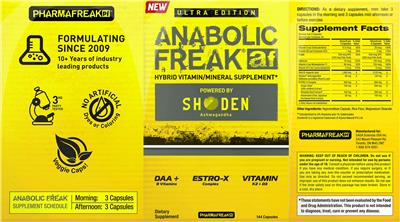 PharmaFreak Pf Anabolic Freak Ultra Edition source label used in the packaging illustration