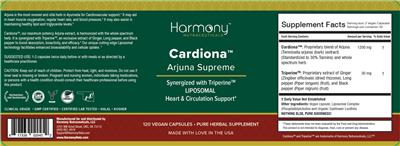 Harmony Nutraceuticals Cardiona product packaging